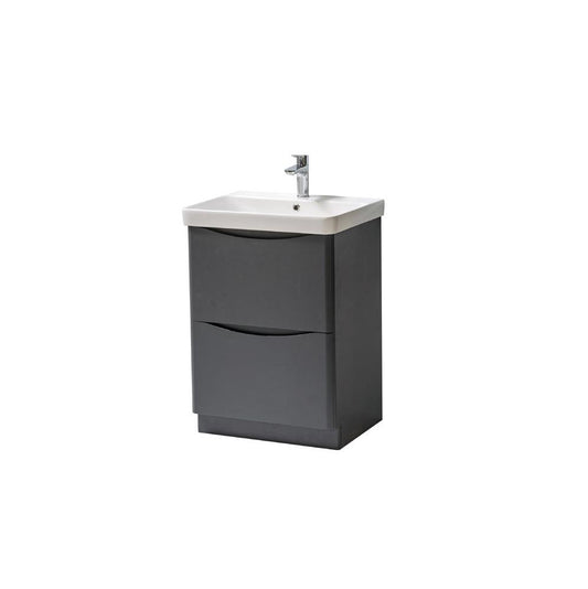 Iyla Waterproof Gloss Grey Floor Standing