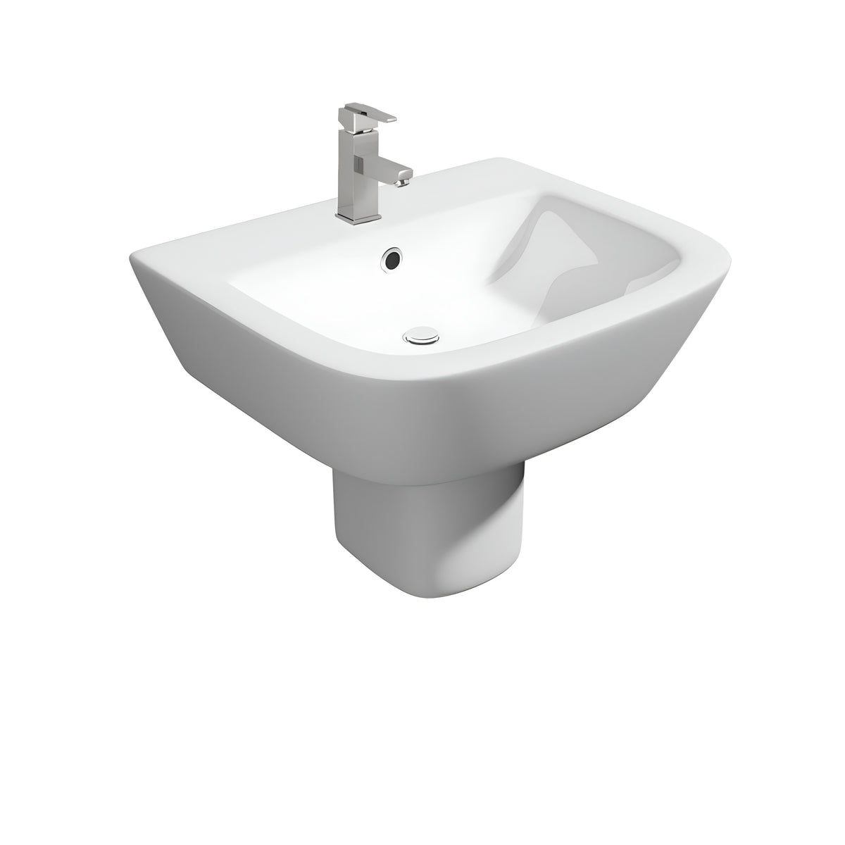 K Vit Project Round Basin With Semi Pedestal
