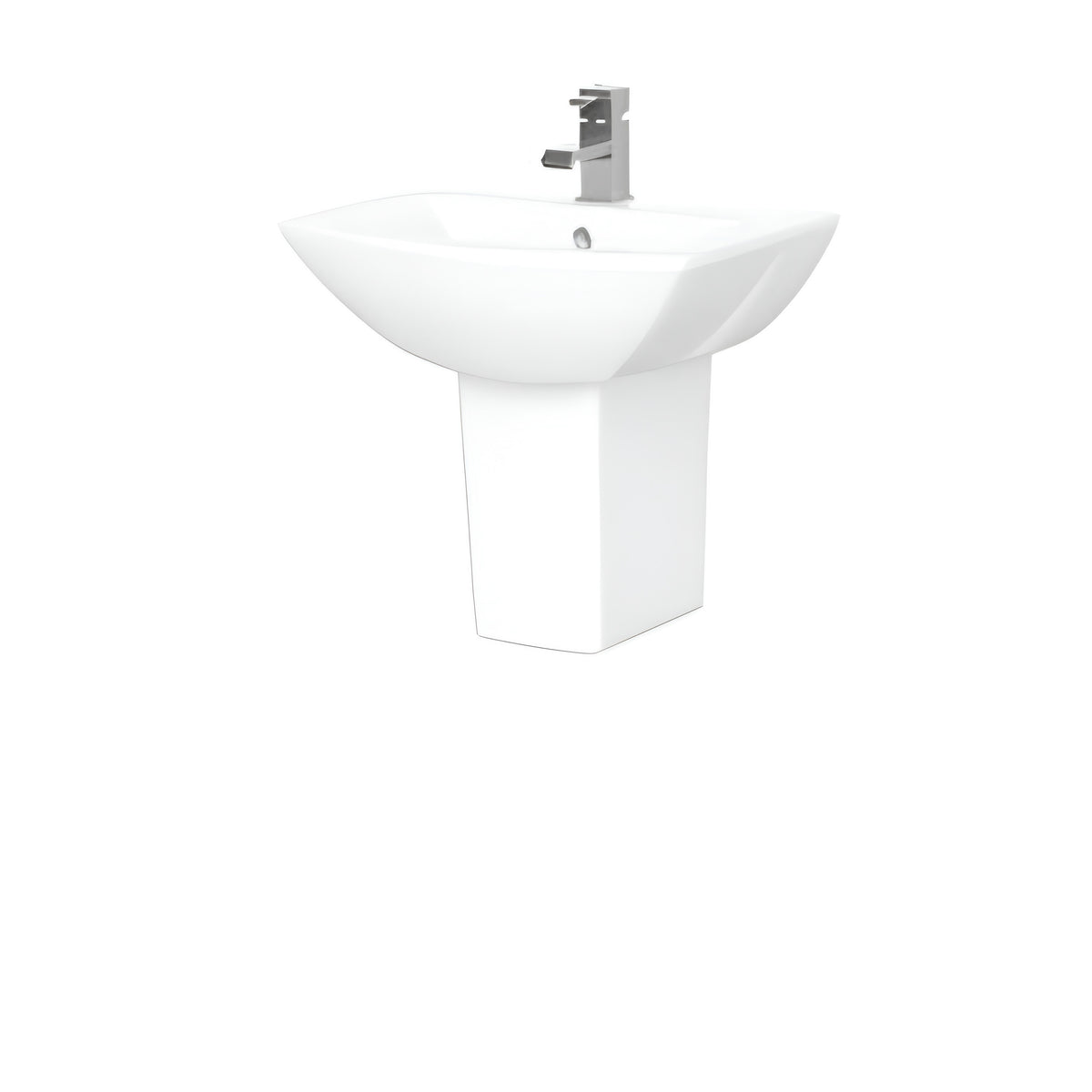 Nuie Asselby 500mm Basin & Semi Pedestal