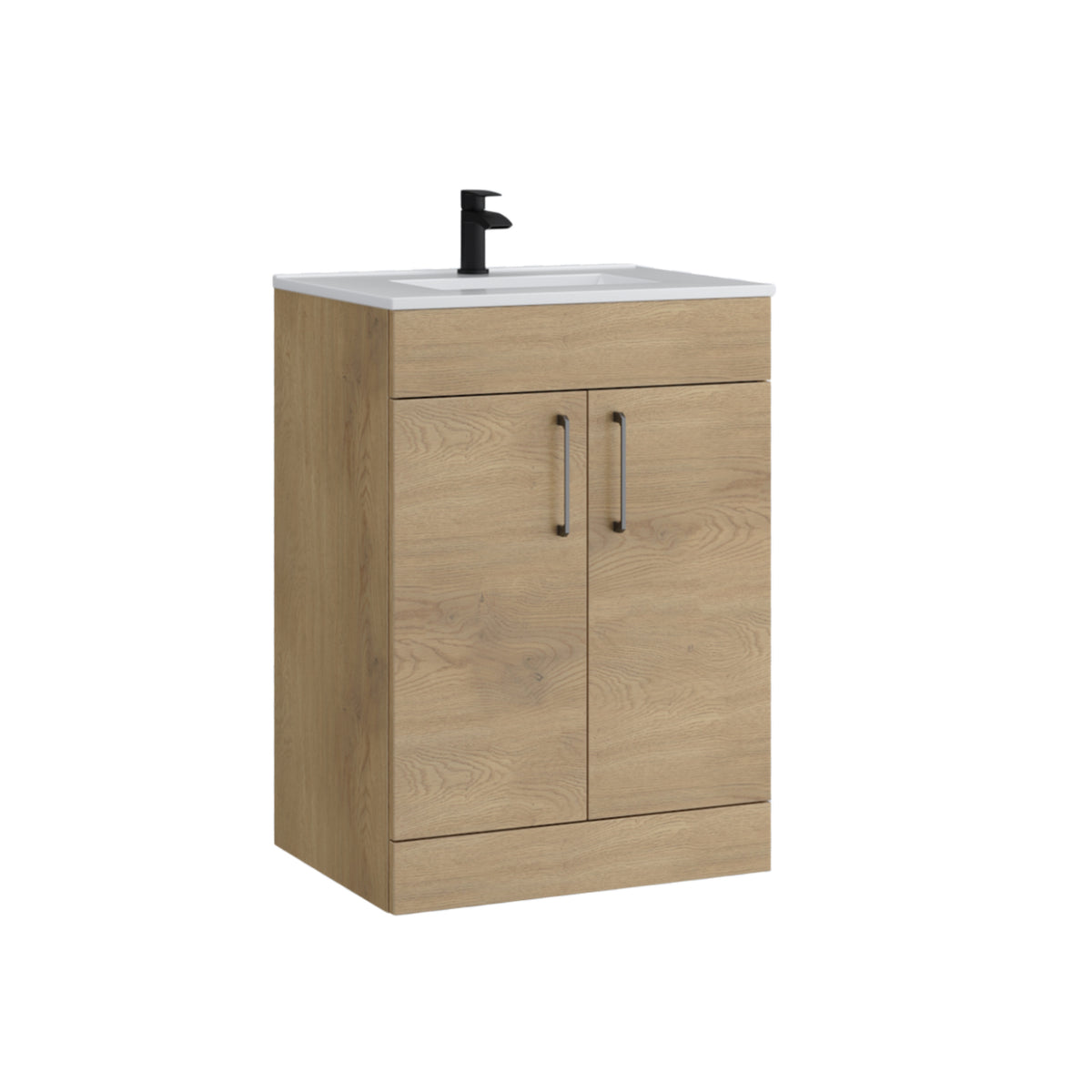 K Vit Dove 500/600mm Floor Standing 2 Door Unit & Ceramic Basin Torro Oak