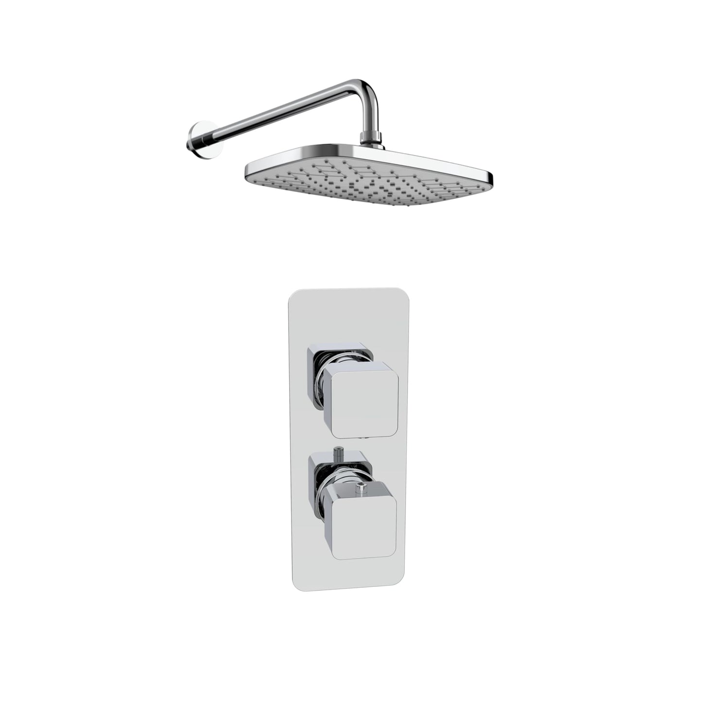 K Vit Kolt Option 3 Thermostatic Shower With Fixed Overhead Drencher Chrome
