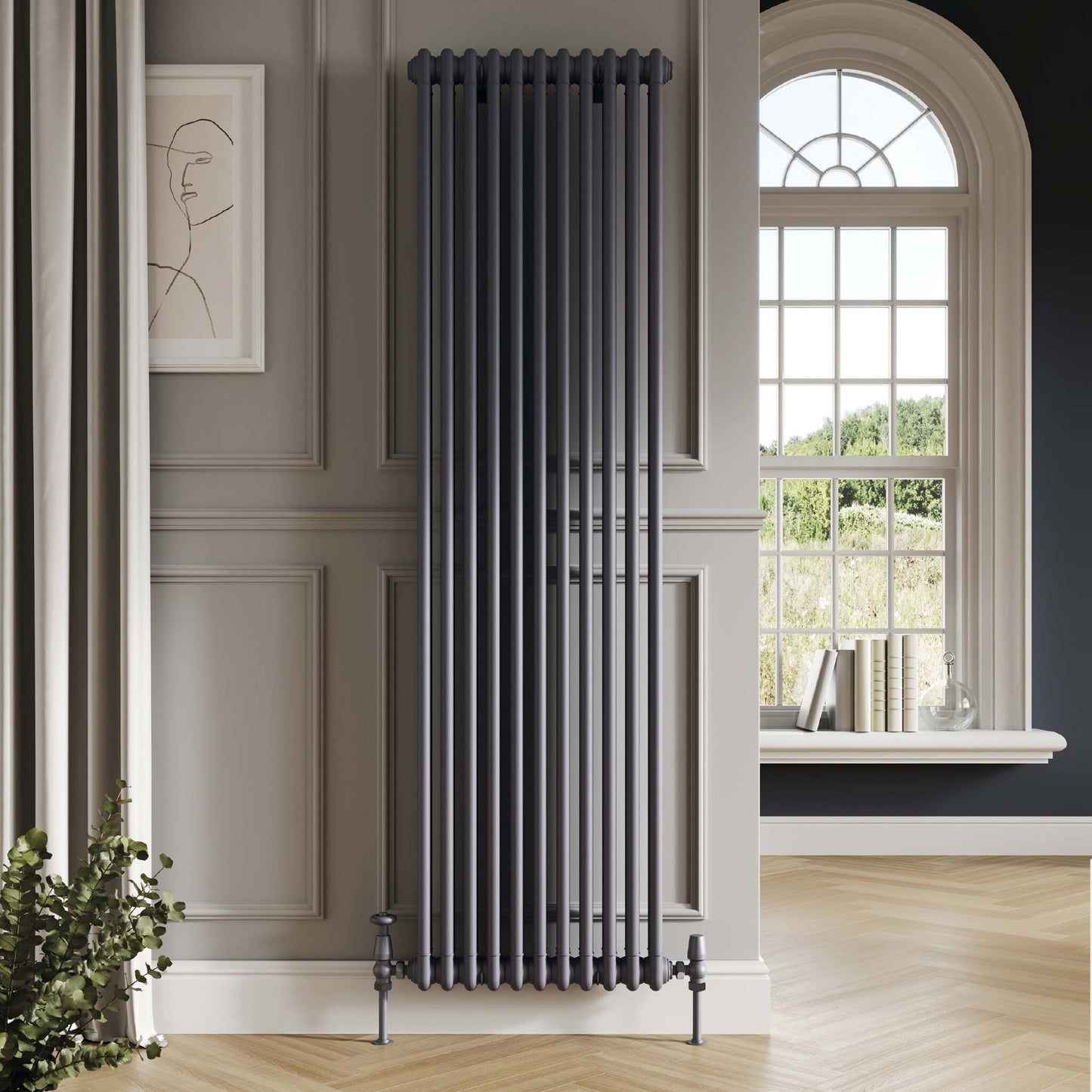 Scudo 2 Column Anthacite Vertical Radiators