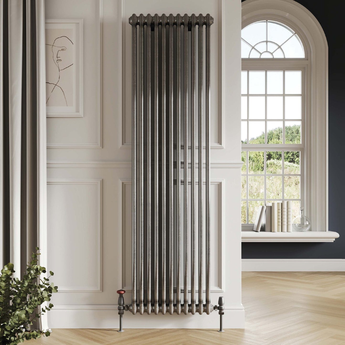 Scudo 2 Column Raw Metal Vertical Radiators