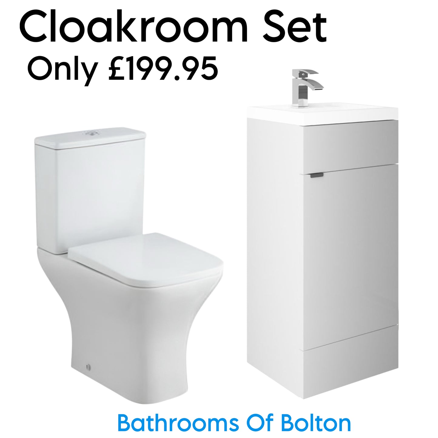 Special Offer Full Depth Grey Cloakroom Set