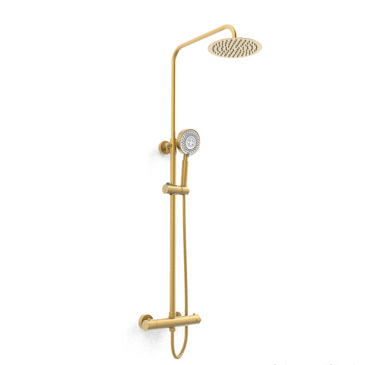 Ottone Dual Brushed Brass Shower