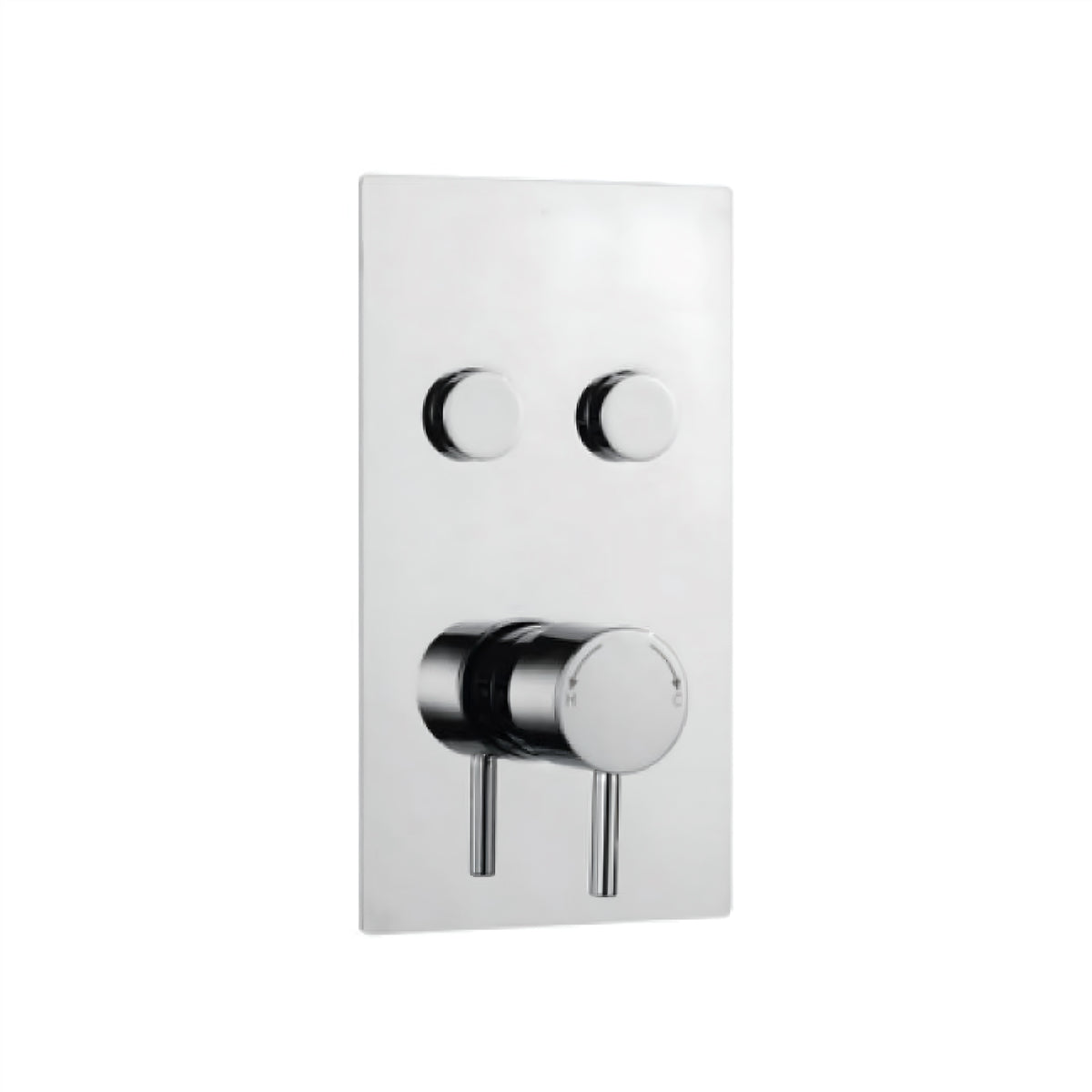 K Vit Plan Twin Round Push Button Concealed Thermostatic Valve