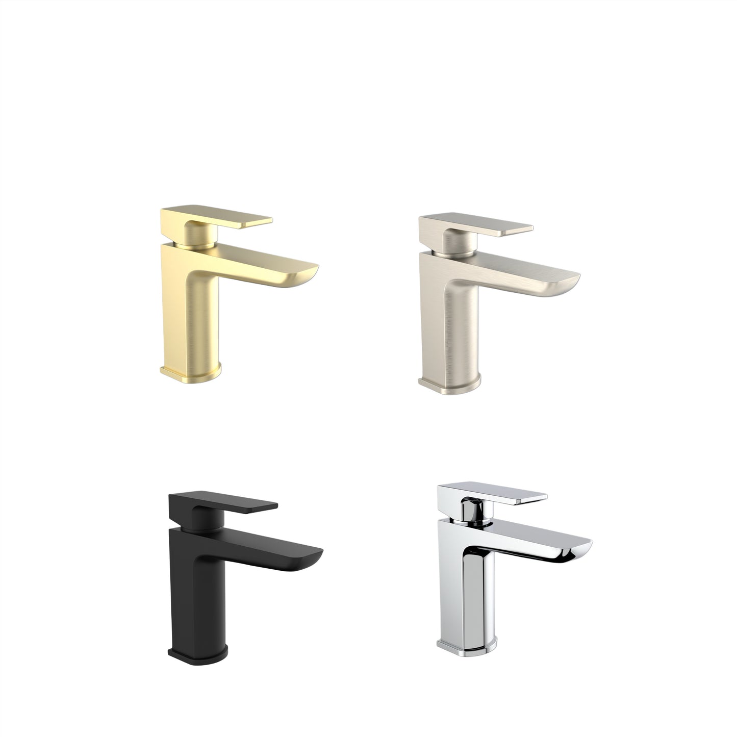 Giavani Edge Floor Standing 400mm Cloakroom Vanity Set
