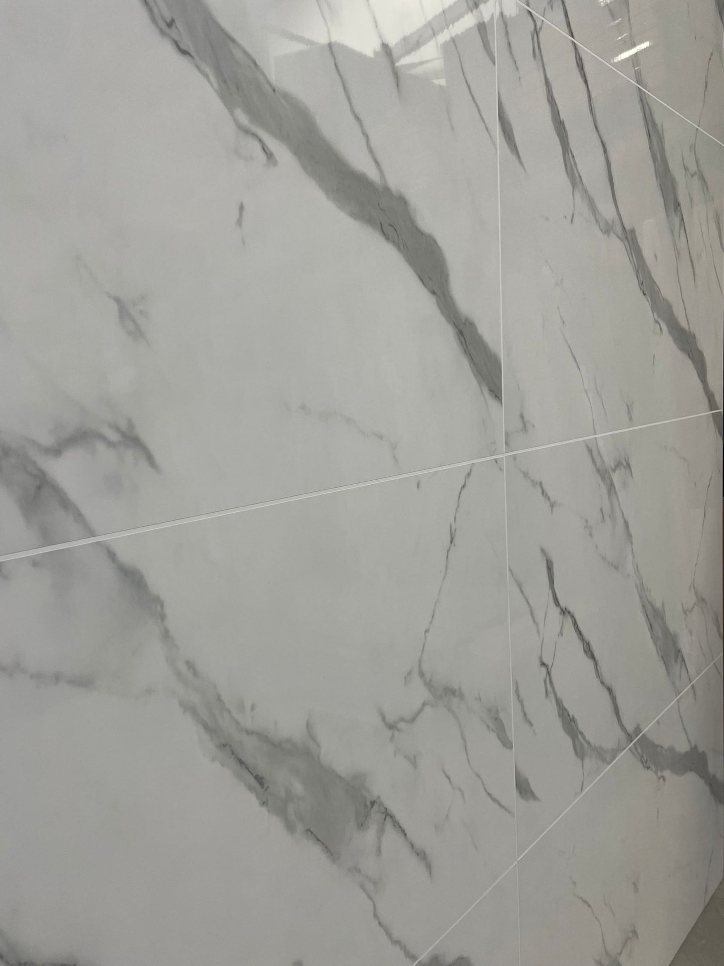 Cut Tile White Wall Panels
