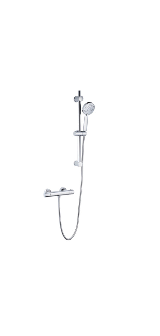 Plan Option 6 Thermostatic Exposed Bar Shower with Adjustable Slide Rail Kit