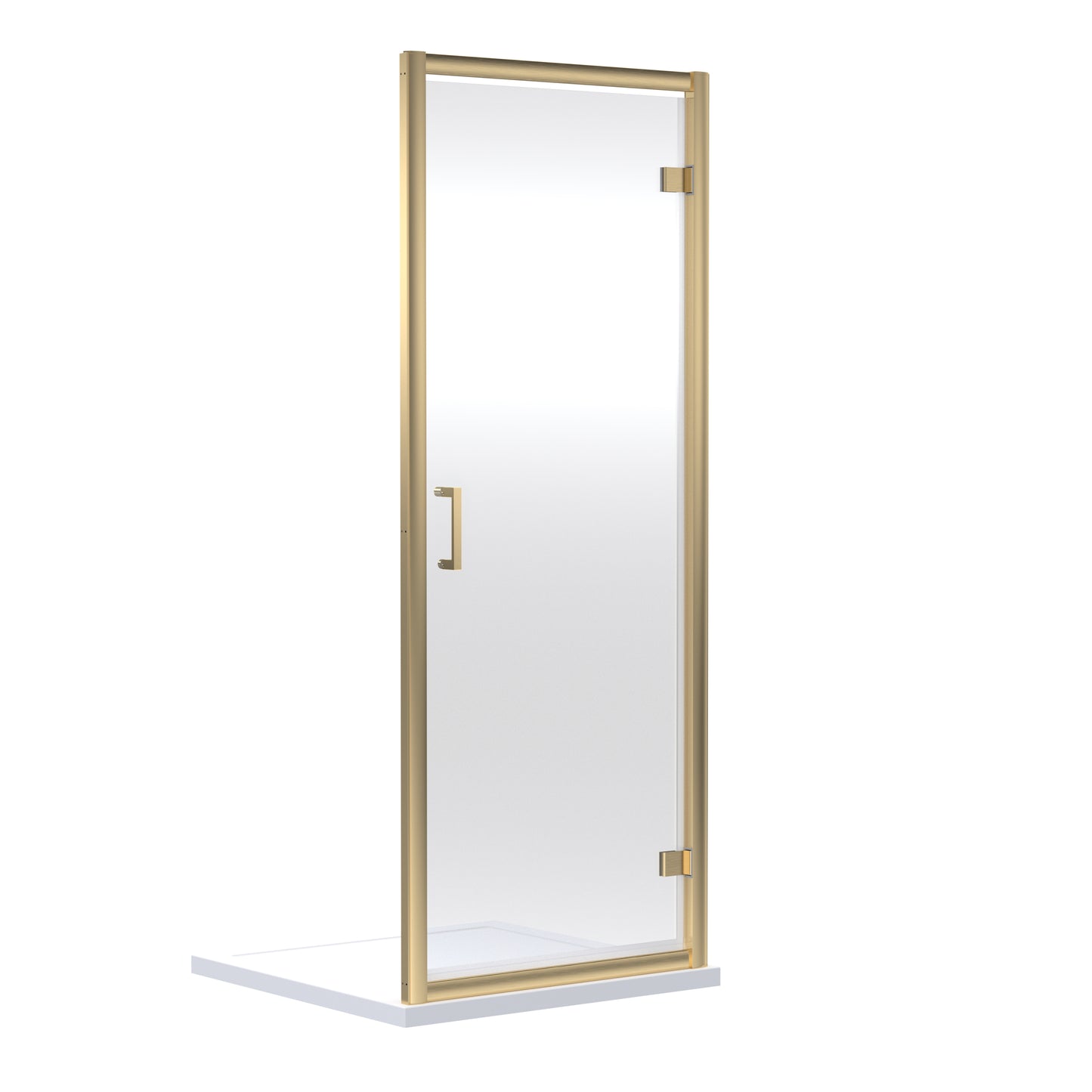 Lucie Brushed Brass 8mm Hinged Door