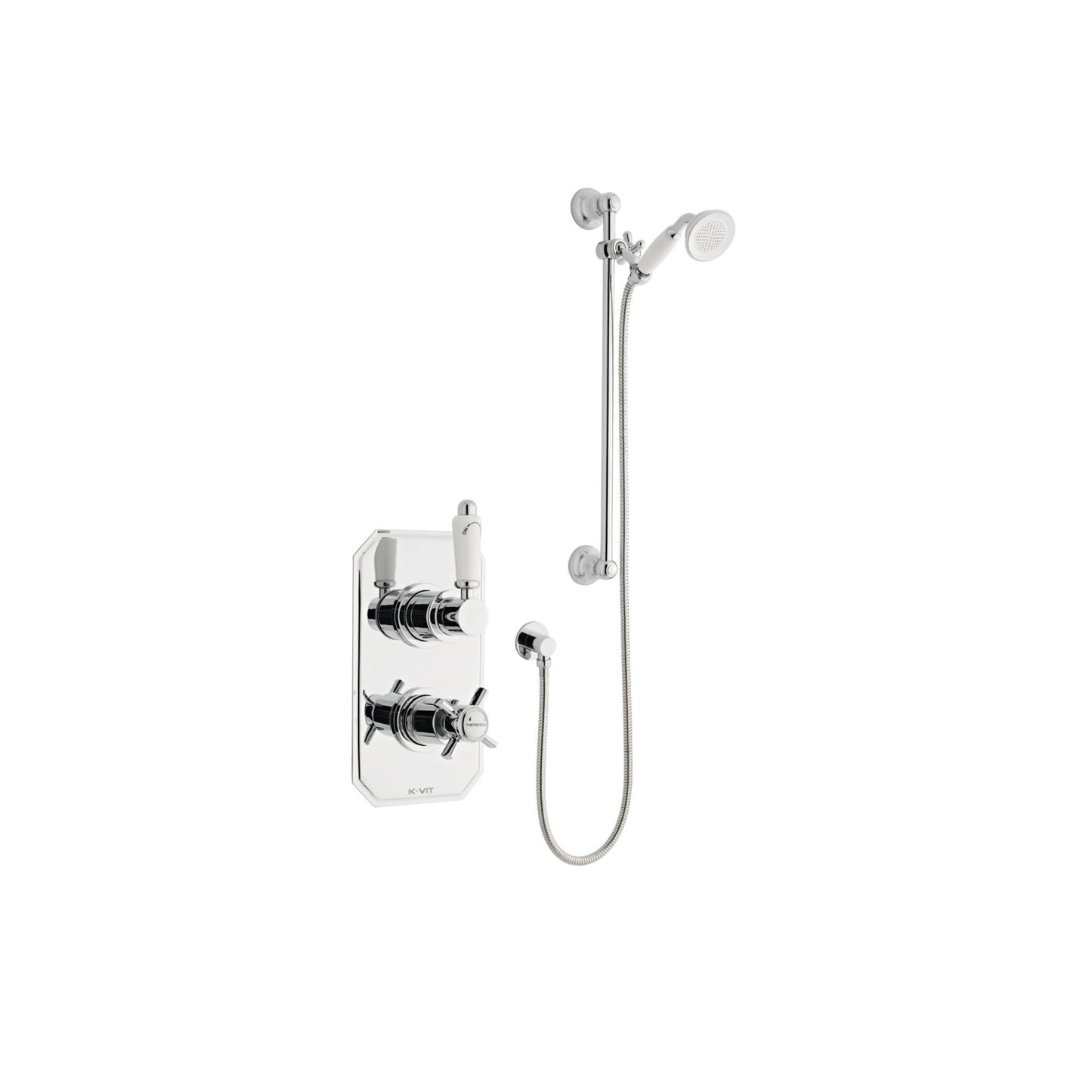 K Vit Klassique Option 1 Thermostatic Concealed Shower with Adjustable Slide Rail Kit