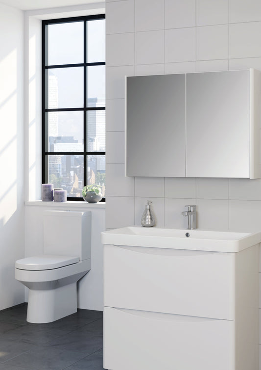 Nevis Matt White 500/600mm Floor Standing Basin/Unit