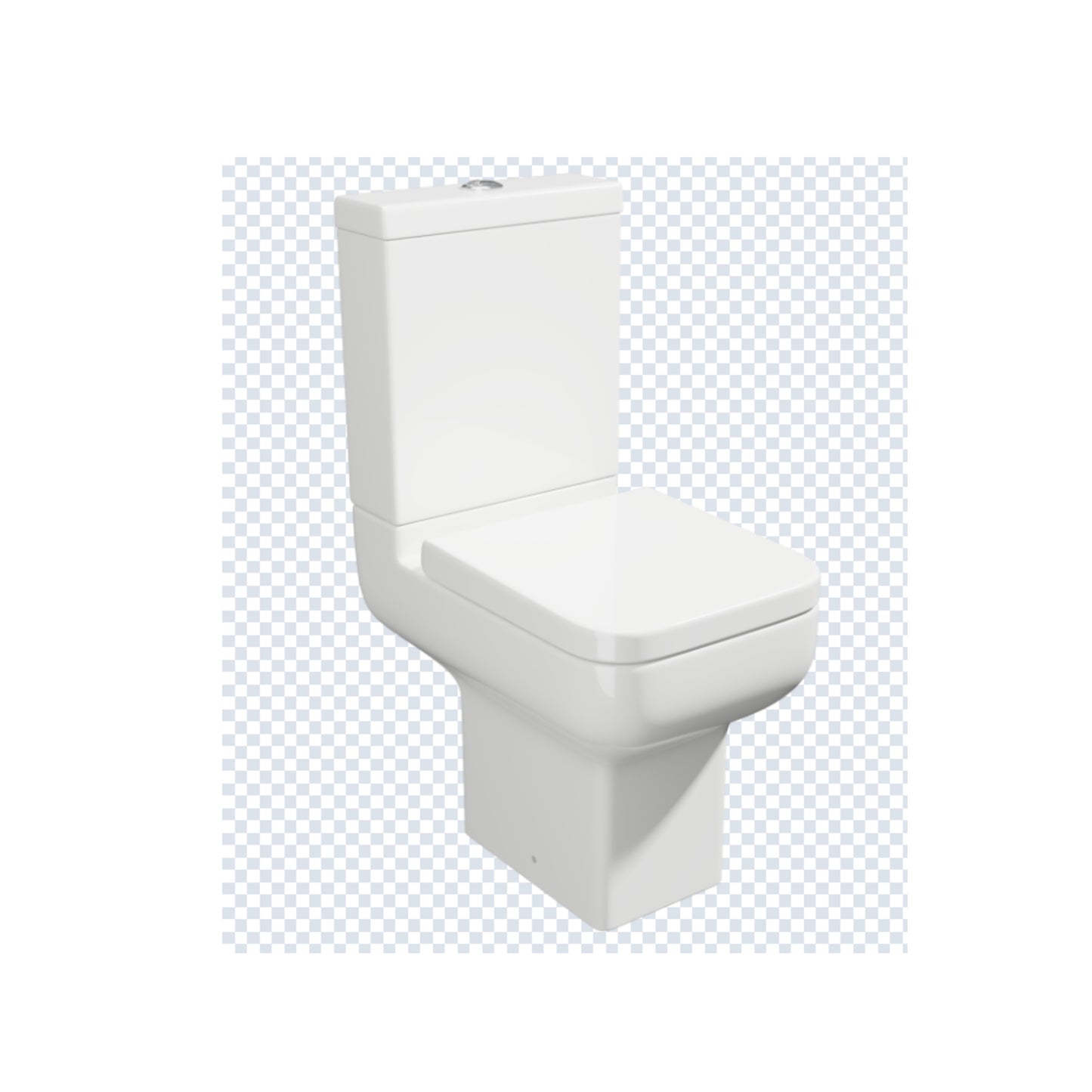 Options 550mm Short Projection Rimless WC Pan with Cistern & Soft Close Seat
