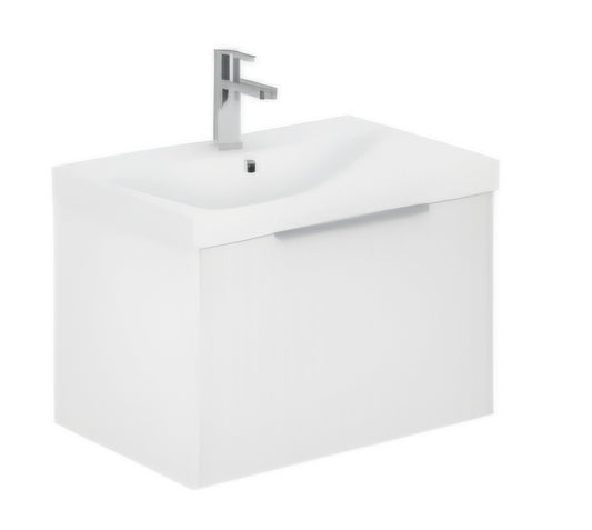 Nuie Halite Salona Waterproof Wall Hung 500/600mm 1 Drawer Satin White