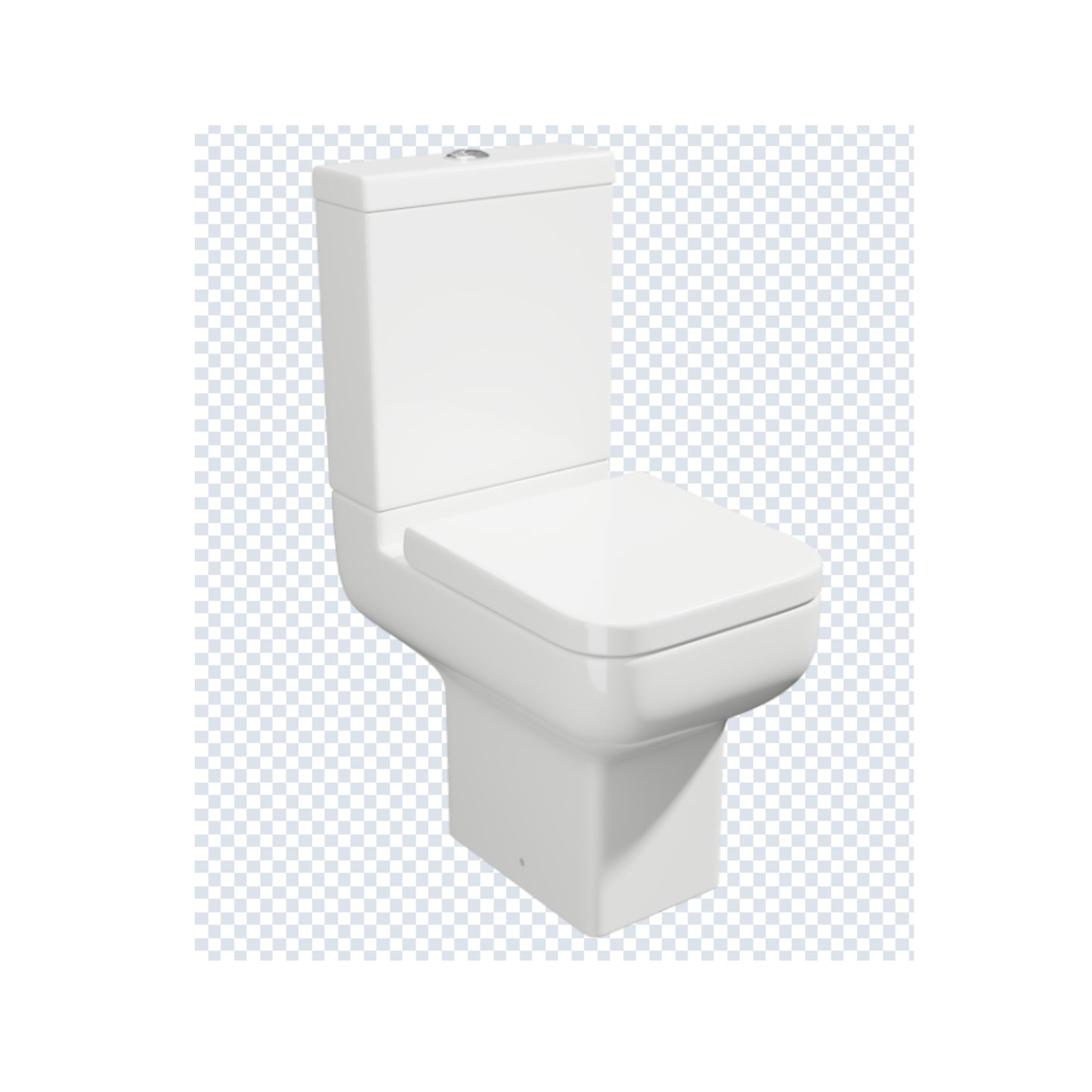 Scudo Choices 550mm Short Projection Rimless WC Pan with Cistern & Soft Close Seat
