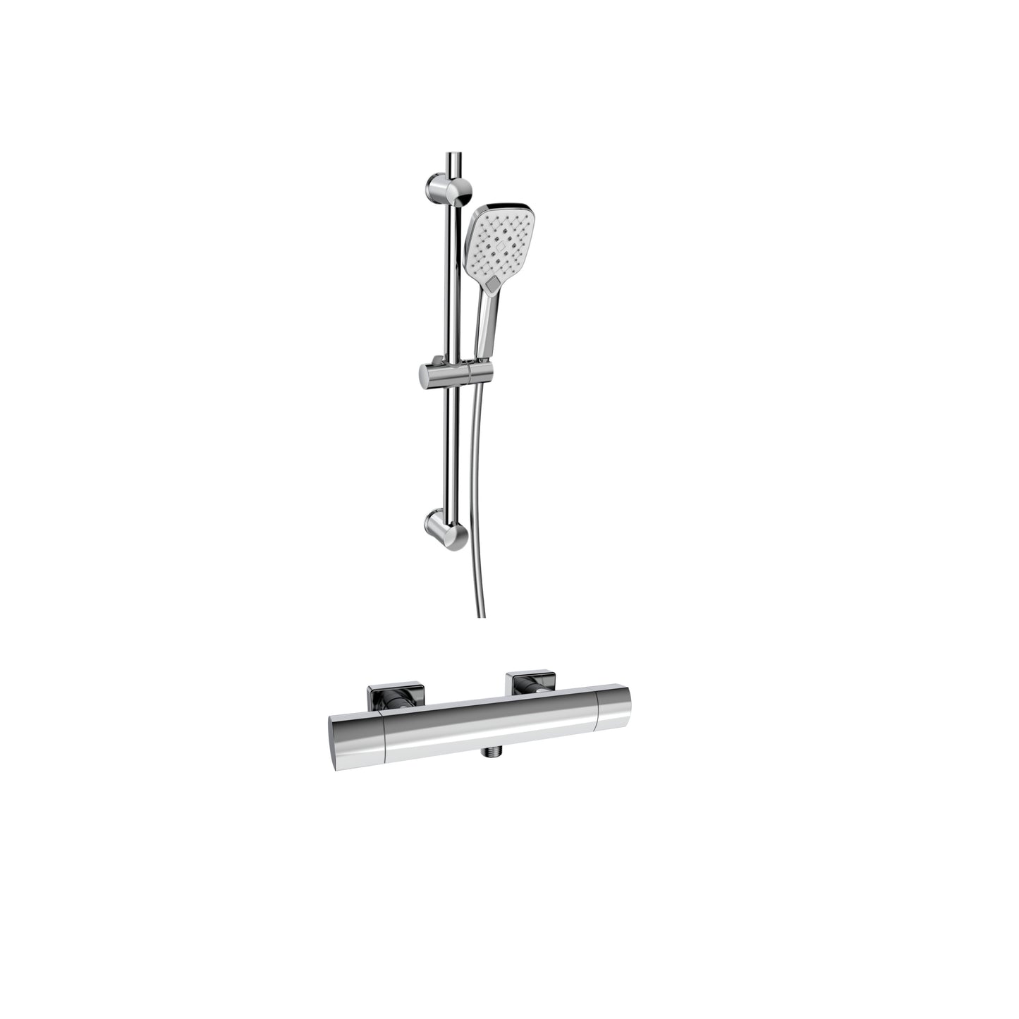 K Vit Kolt Option 2 Thermostatic Concealed Shower With Adjustable Slide Rail Kit Chrome
