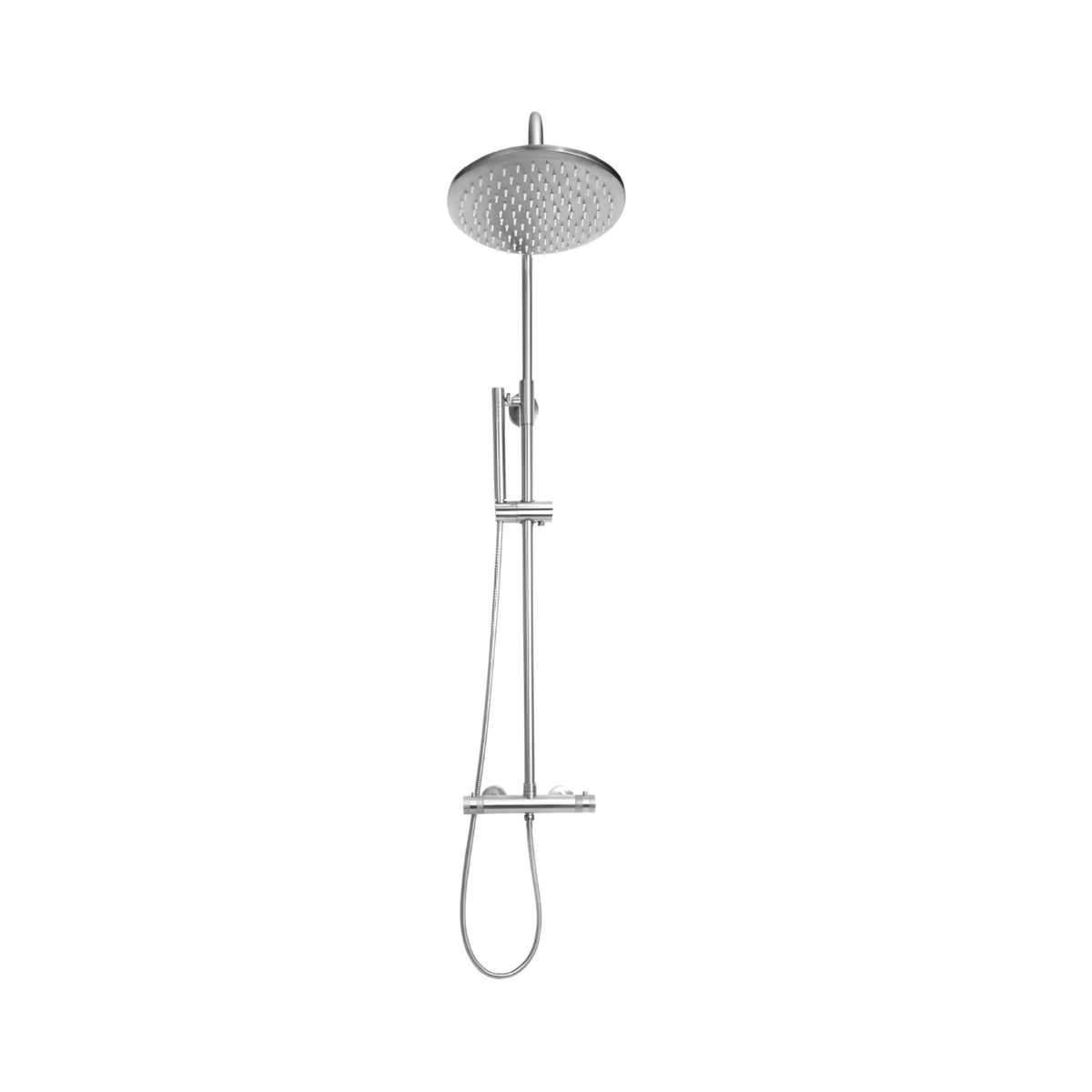 Scudo Core Chrome Round Rigid Riser Bar Showers