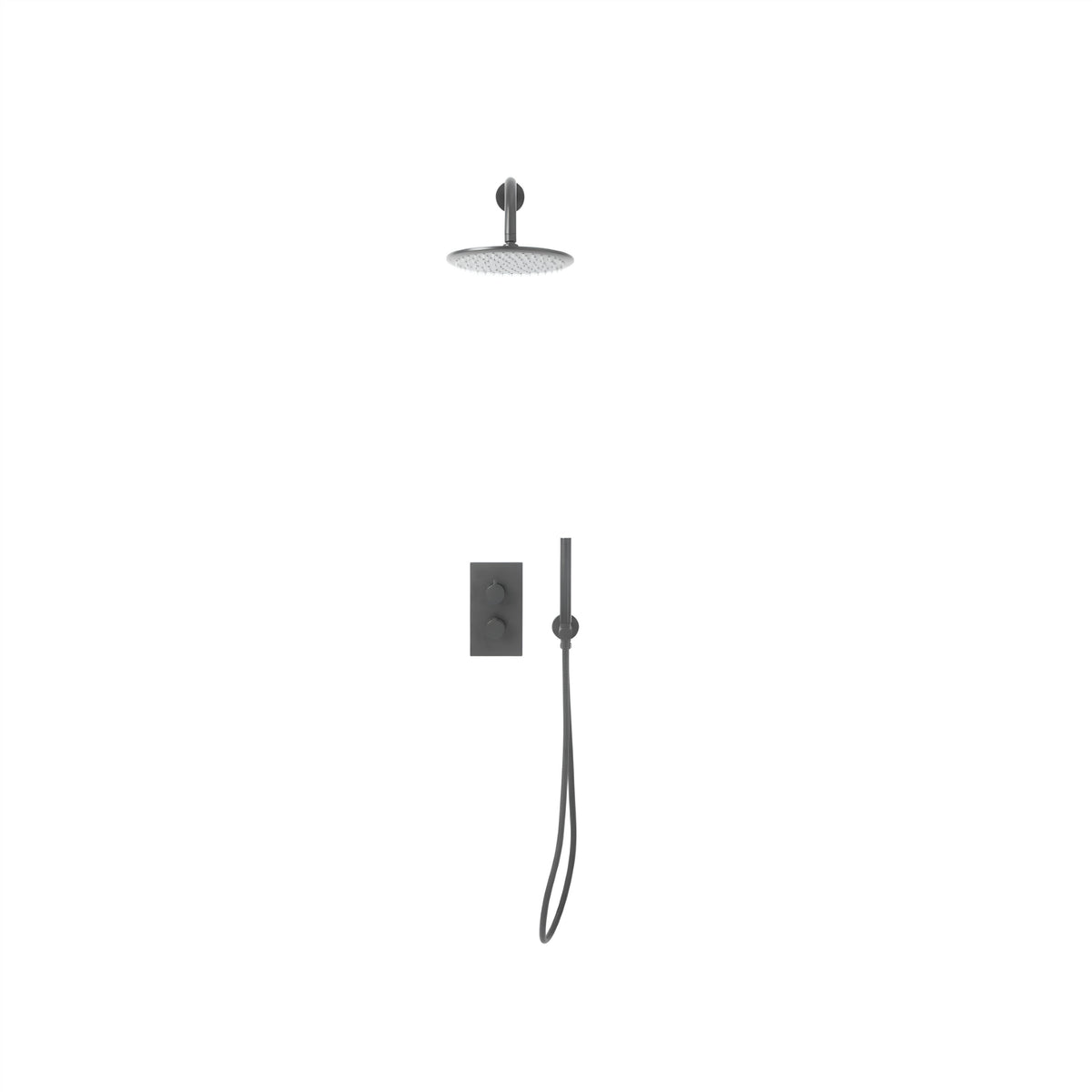 Scudo Core Gunmetal Round Handle, Handset & Bracket