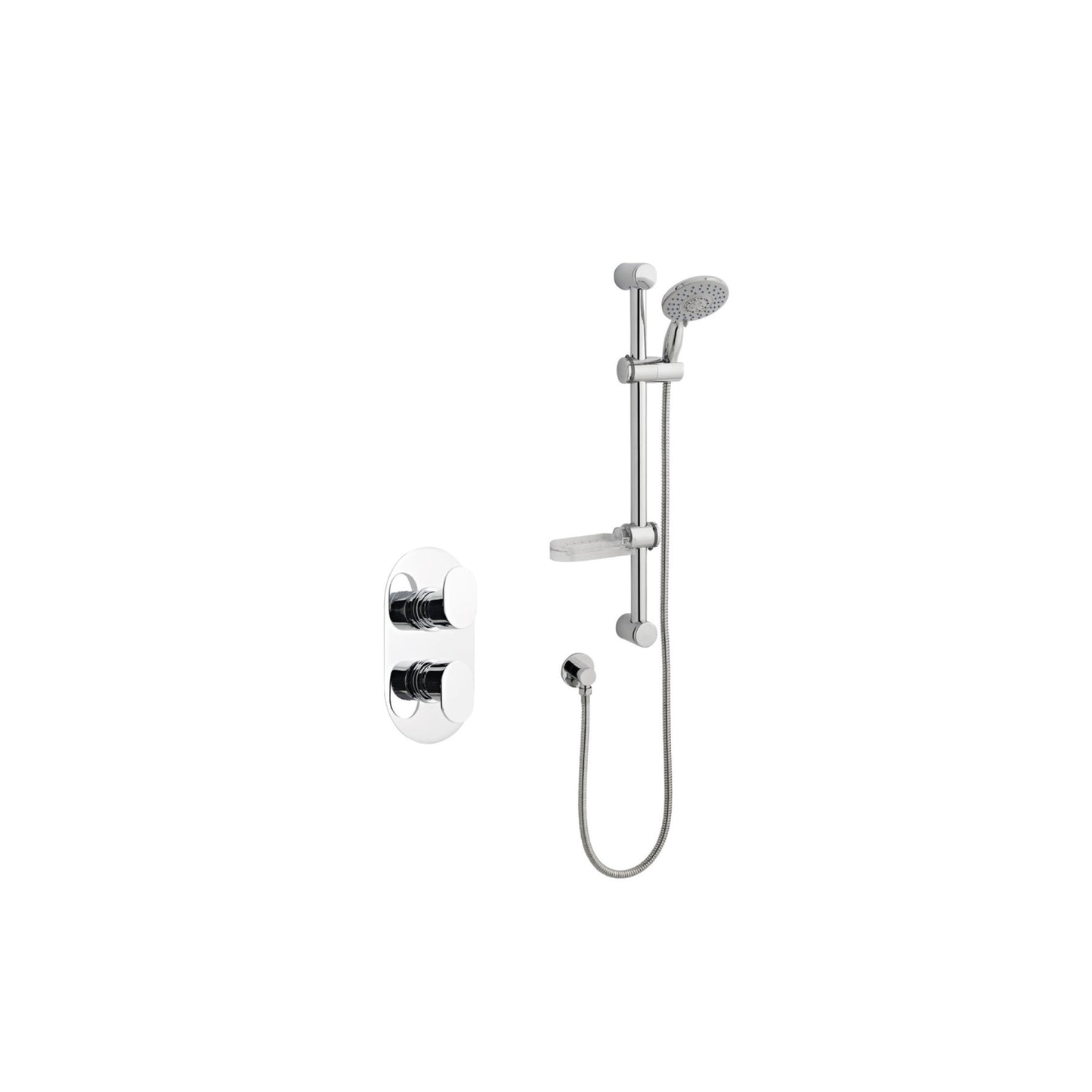 Logik Option 1 Thermostatic Concealed Shower with Adjustable Slide Rail Kit