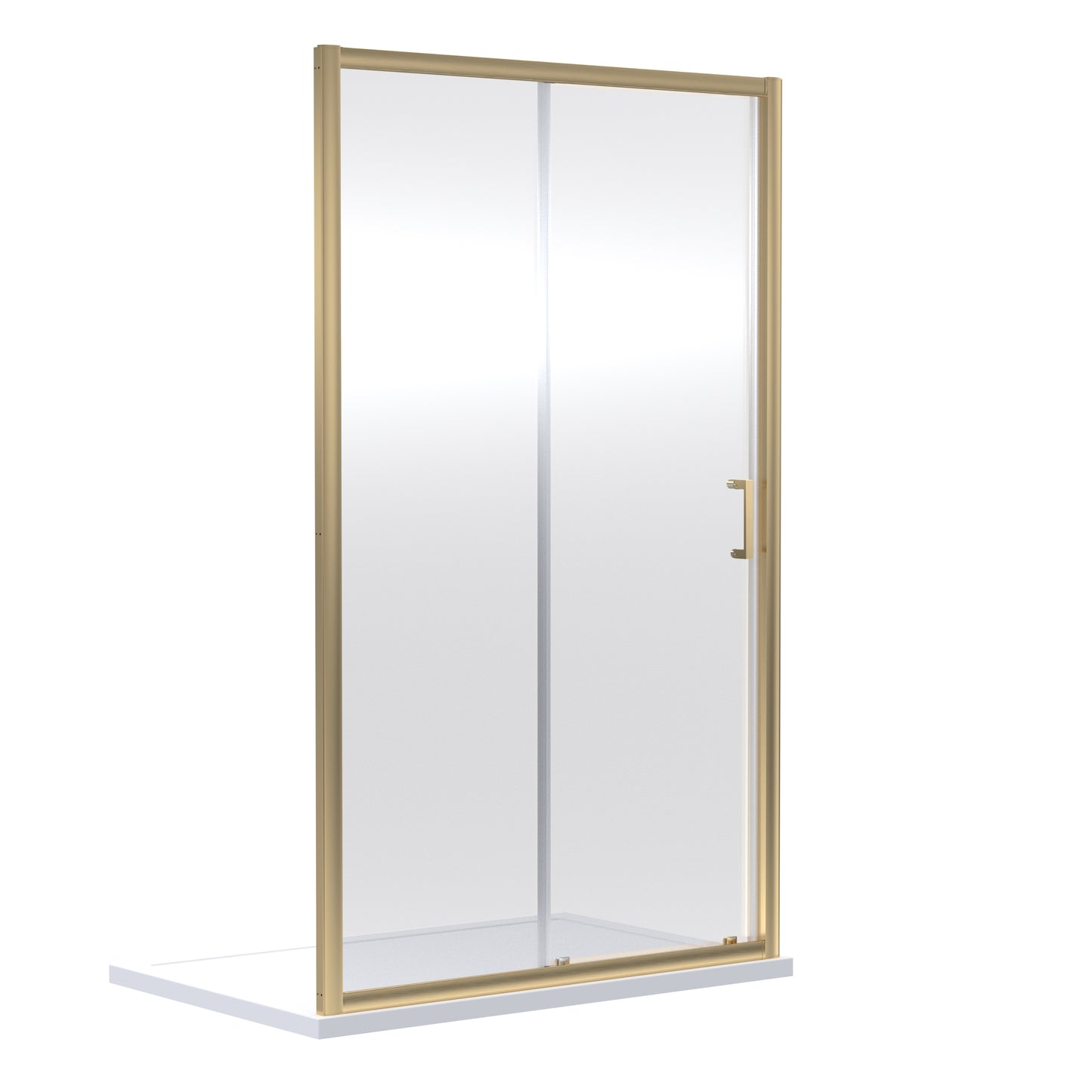 Lucie Brushed Brass 8mm Single Sliding Door