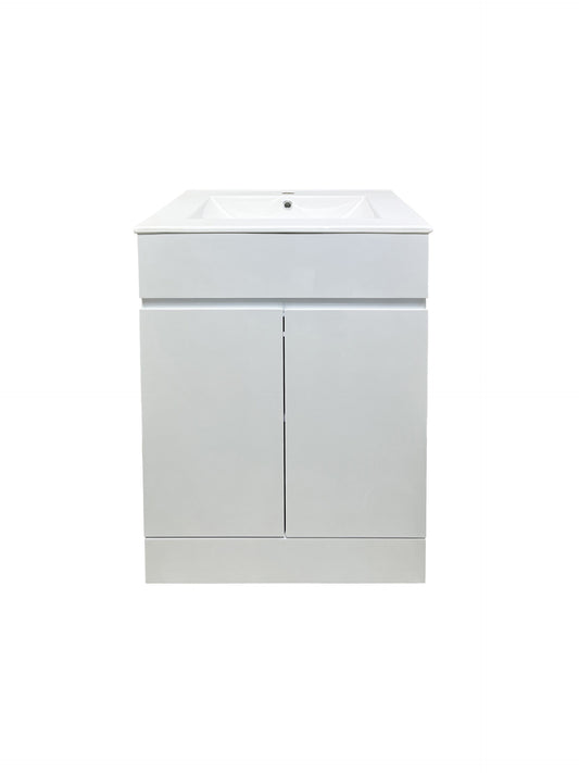 Atlantis White 500/600mm Waterproof Floor Standing Basin Cabinet