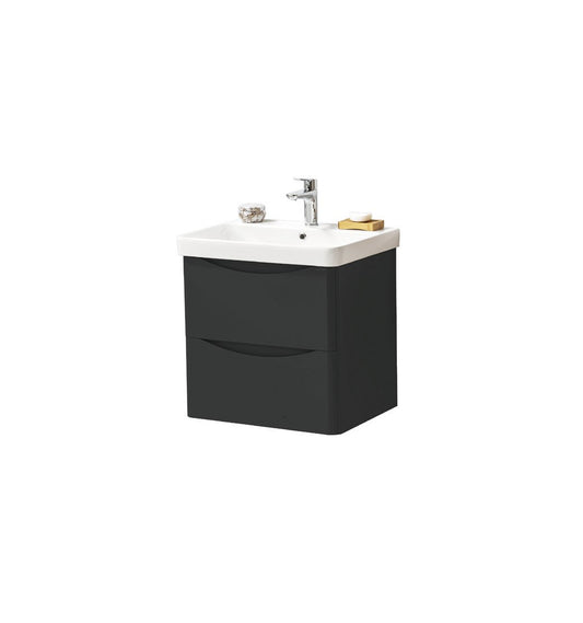 Nevis Matt Graphite 500/600mm Wall Hung