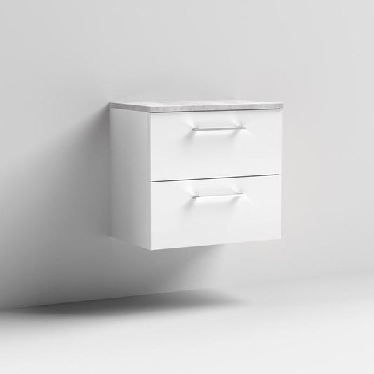 Nuie Arno 600/800mm 2 Drawer Wall Hung Worktop