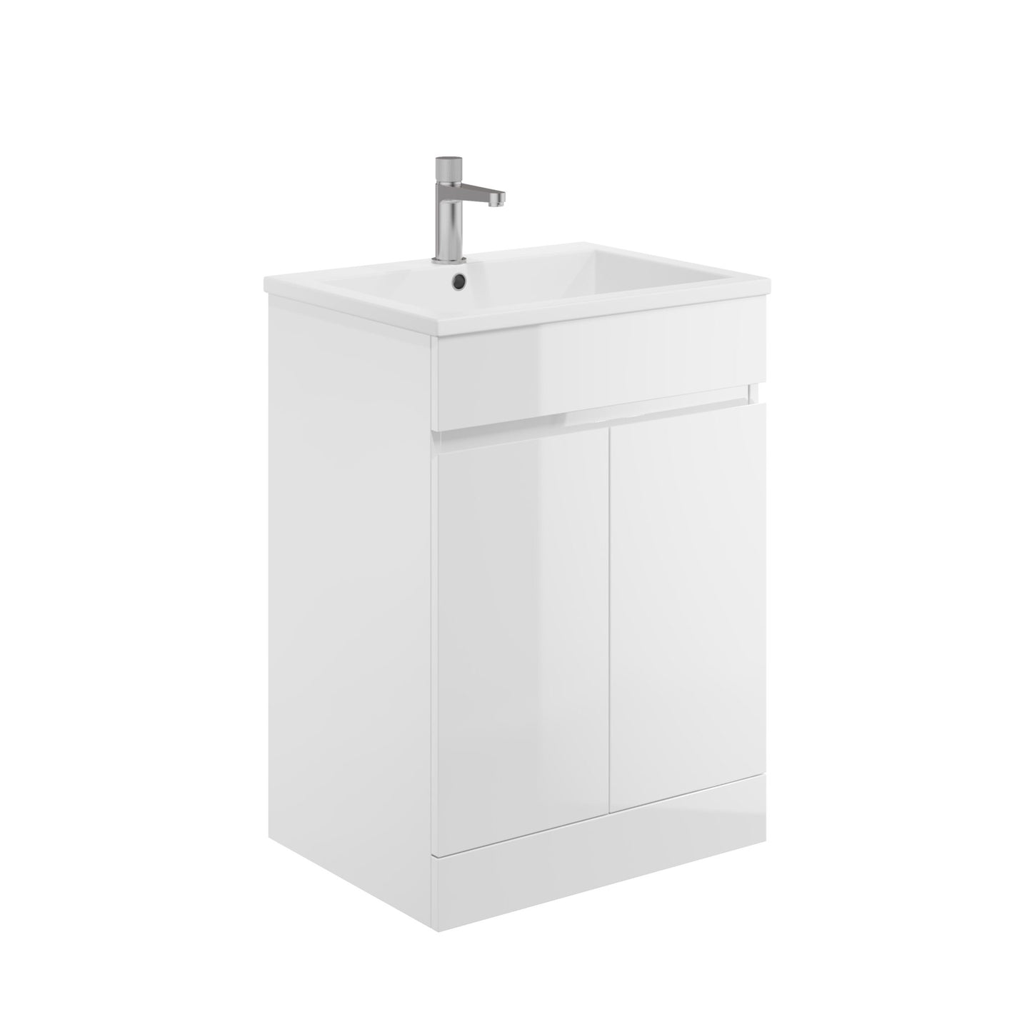Scudo Waterguard White 600 Floorstanding Cabinet & Basin