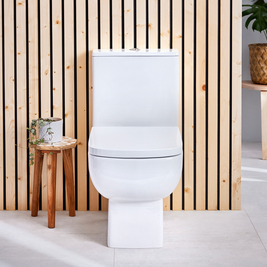 Scudo Choices 550mm Short Projection Rimless WC Pan with Cistern & Soft Close Seat