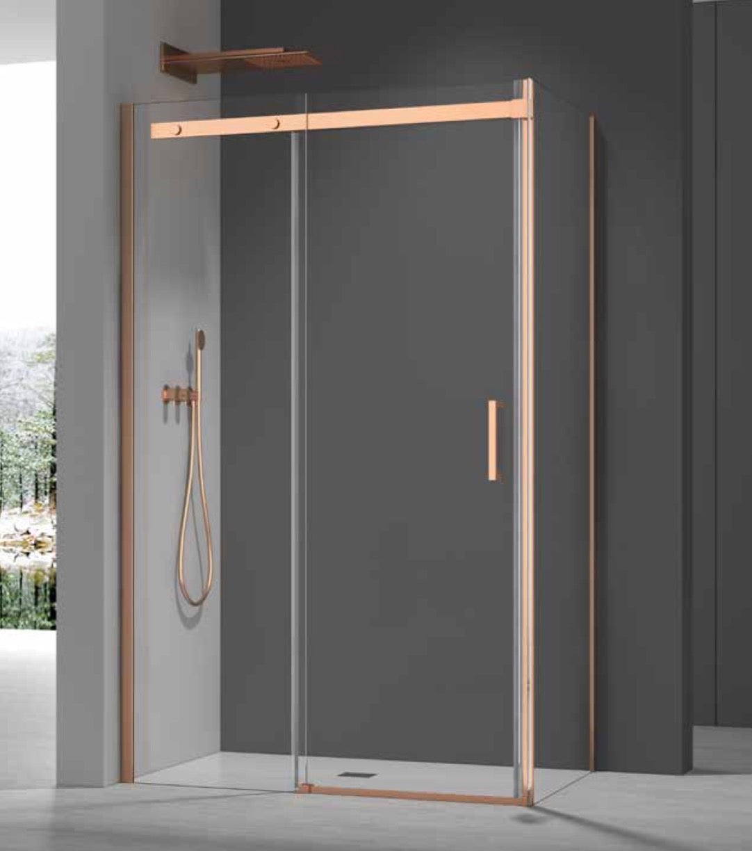 Alan T. Carr Elite 8mm Brushed Bronze Sliding Door