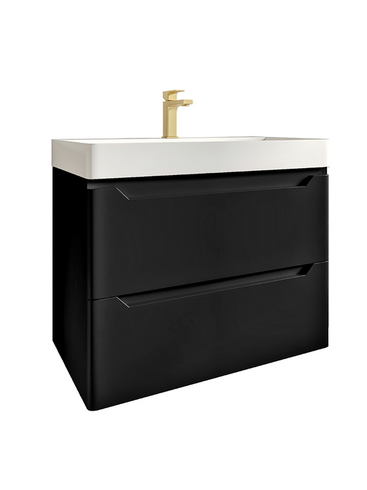 Giavani Sienna Wall Hung 600/800mm Vanity Matt Black