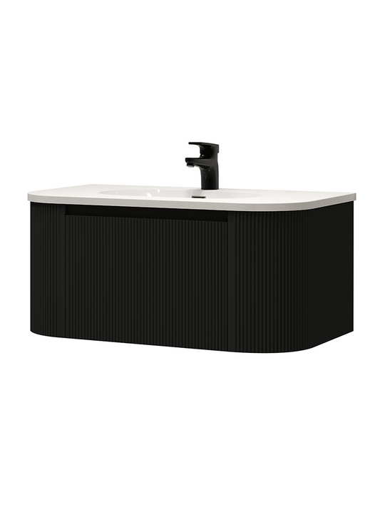 Giavani Como Wall Hung 600/800mm Vanity Matt Black