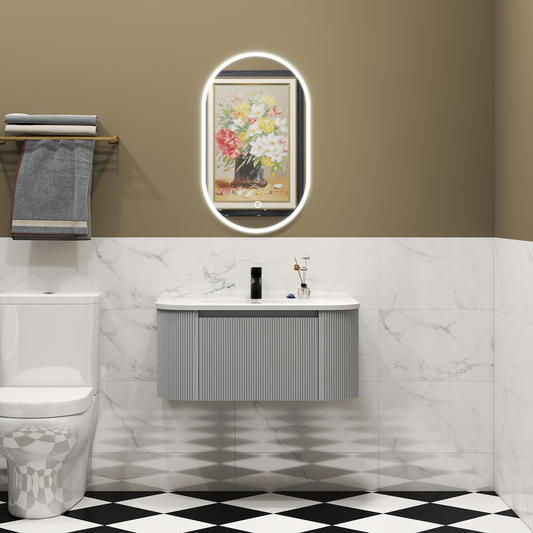 Giavani Como Wall Hung 600/800mm Vanity Matt Grey