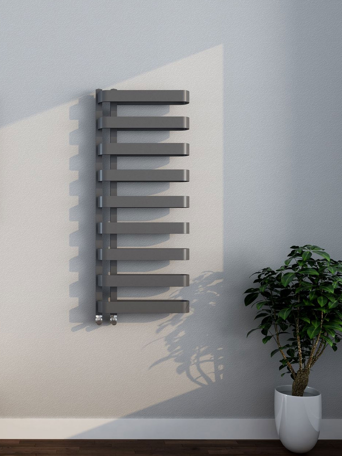 Giavani Hermes Anthracite Heated Towel Rail 1300 x 500