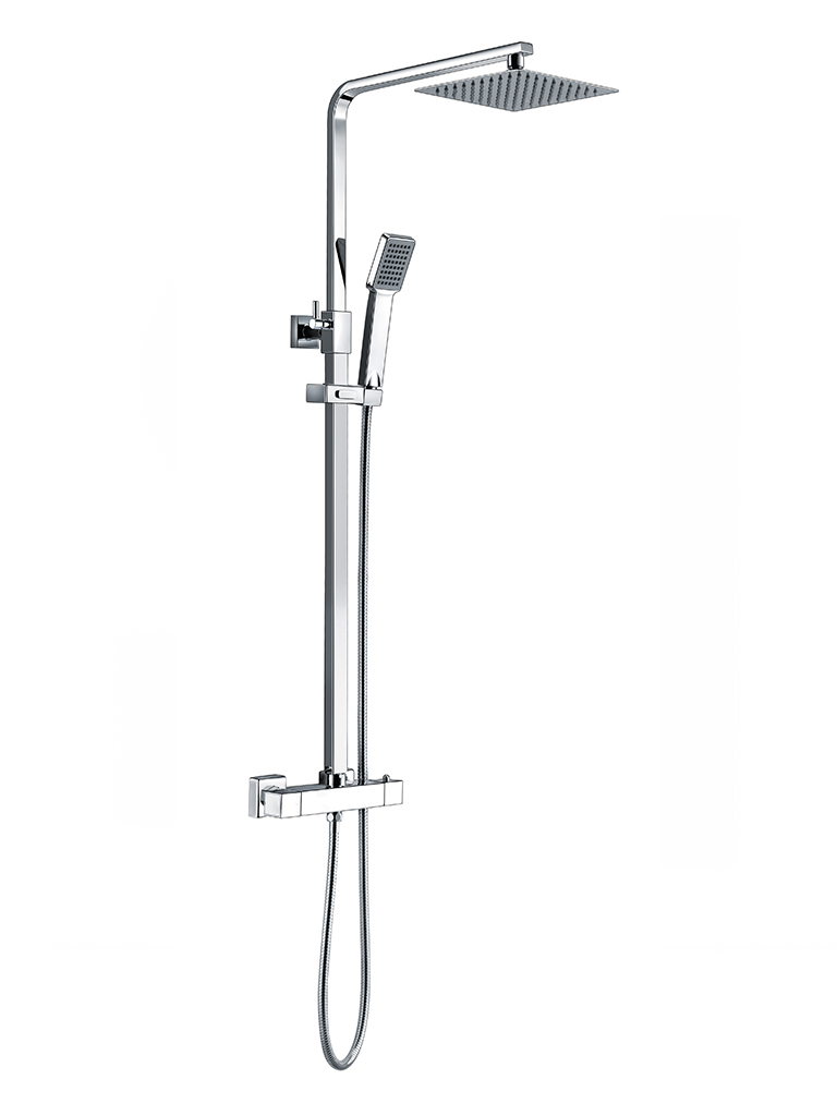 Giavani Edge Square Twin Chrome Shower
