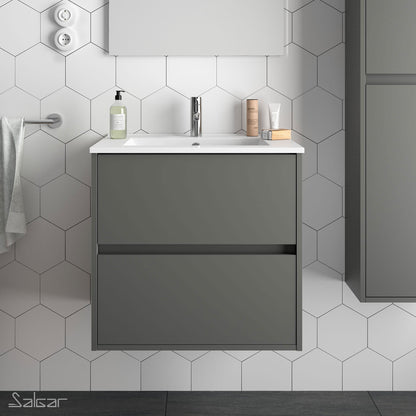 Salgado Noja 600mm wall hung grey