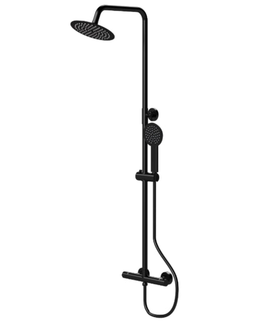 Soho Round Twin Black Shower