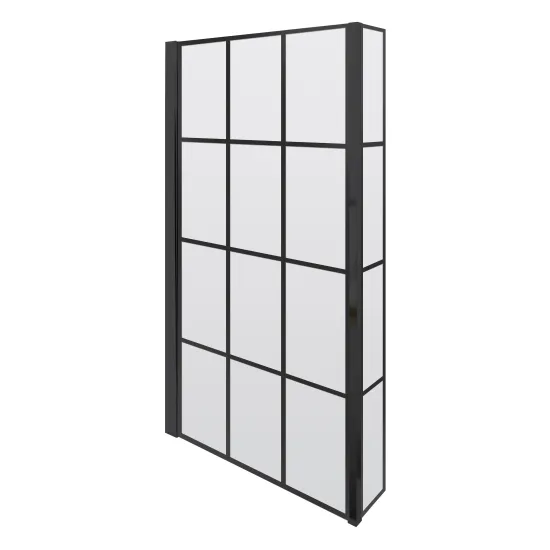 Pacific Black 6mm L-Shape Bath Screens