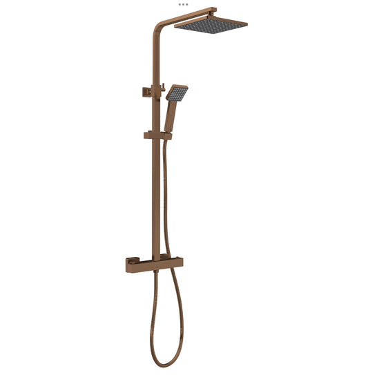 Nuie JTY1586 Dual Square Brushed Bronze Shower