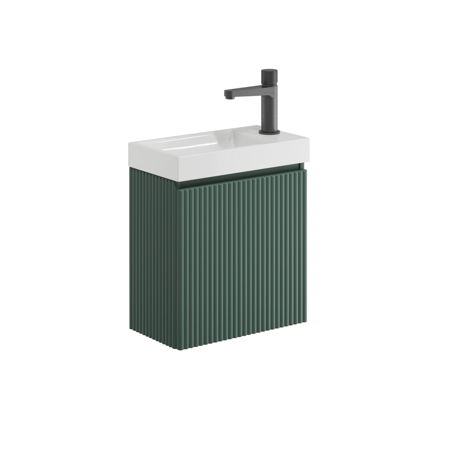 Scudo Linea Cloakroom Wall Hung Cabinet & Basin