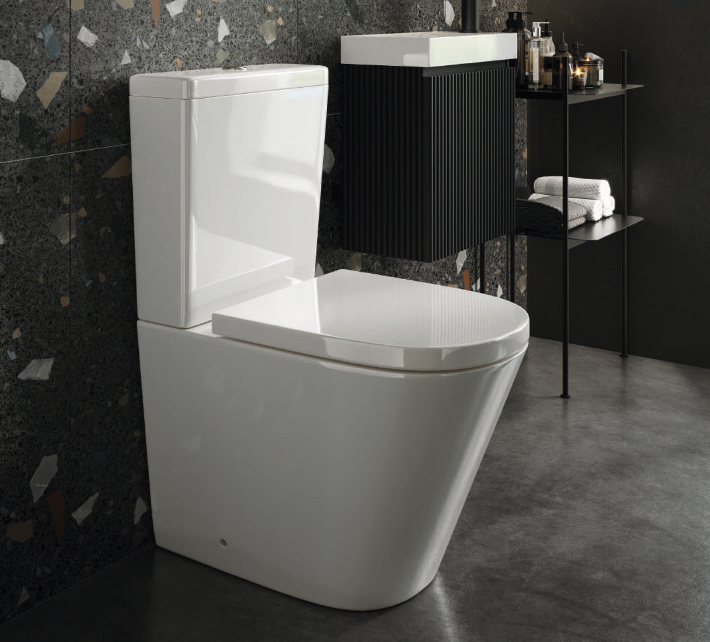Linea WC Fully Back To Wall Pan with Cistern & Soft Close Seat