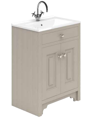 Alan T. Carr Greenwich 2 Door Floor Unit & Basin Stone Grey