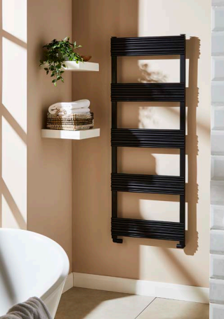 Sherbrooke Matt Black Designer Radiator