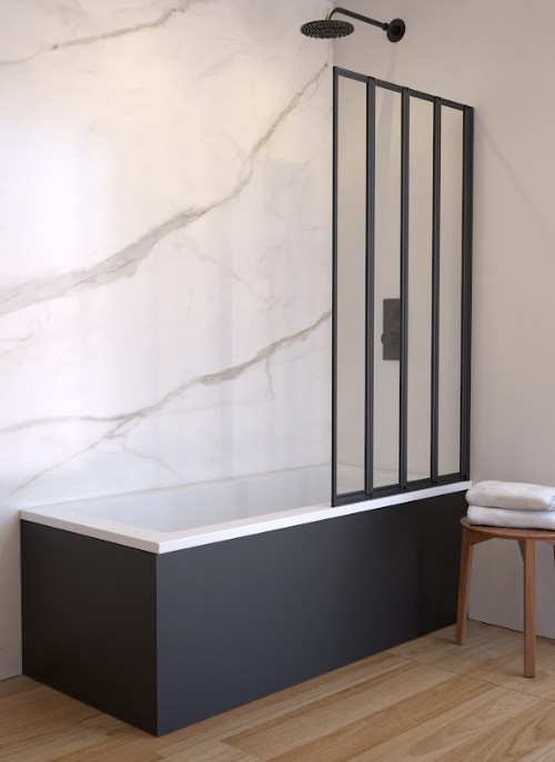 K Vit Black Bath Screens