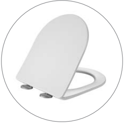 Kameo Close to Wall Rimless WC Pan, Cistern and Soft Close Seat