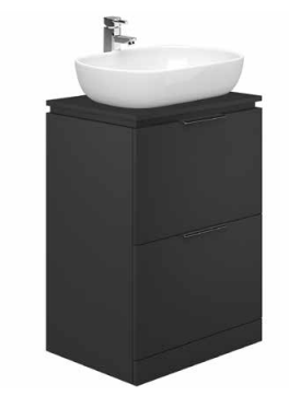 Alan T. Carr Onyx Floor Standing 2 Drawer Unit W Standard Countertop