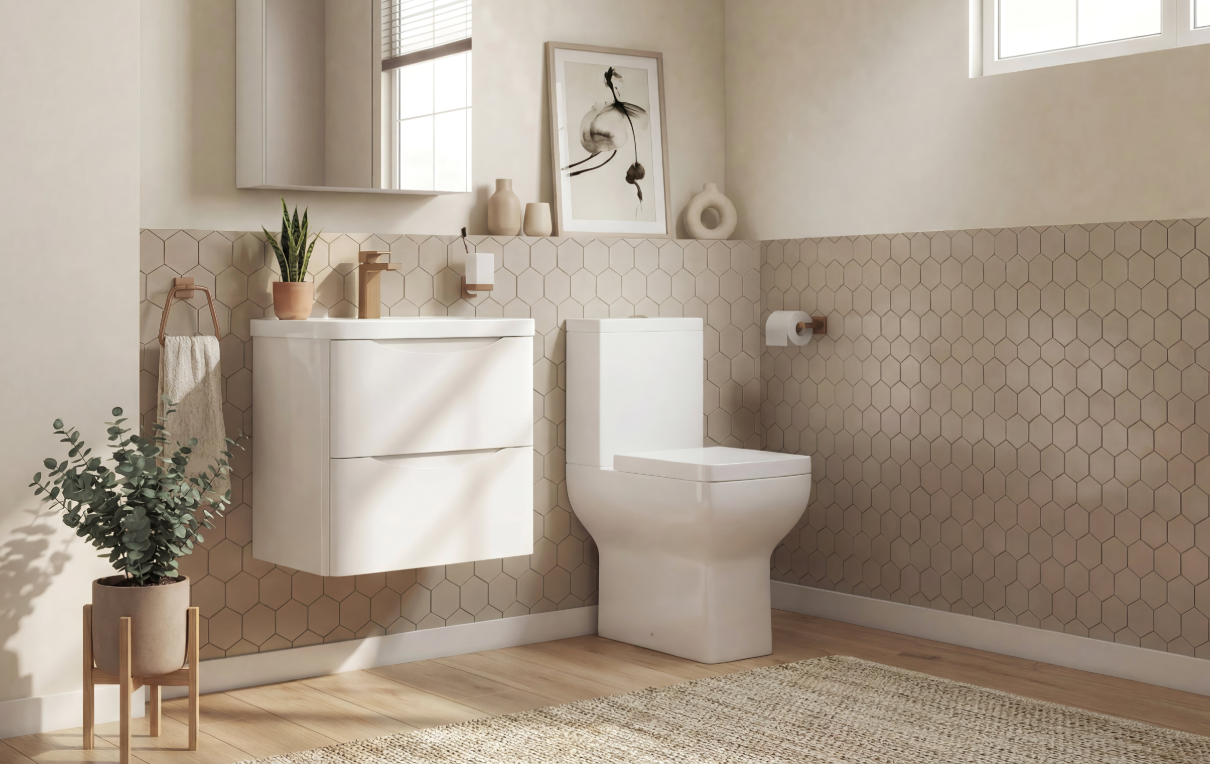 Nuie Halite Larisa Waterproof Wall Hung 600/800mm 2 Drawer Satin White