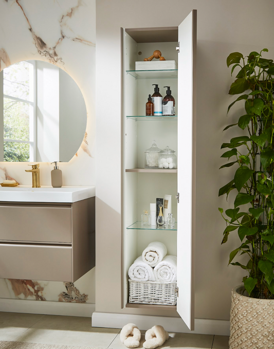 K Vit Moon Wall Mounted Tall Unit Cocoa