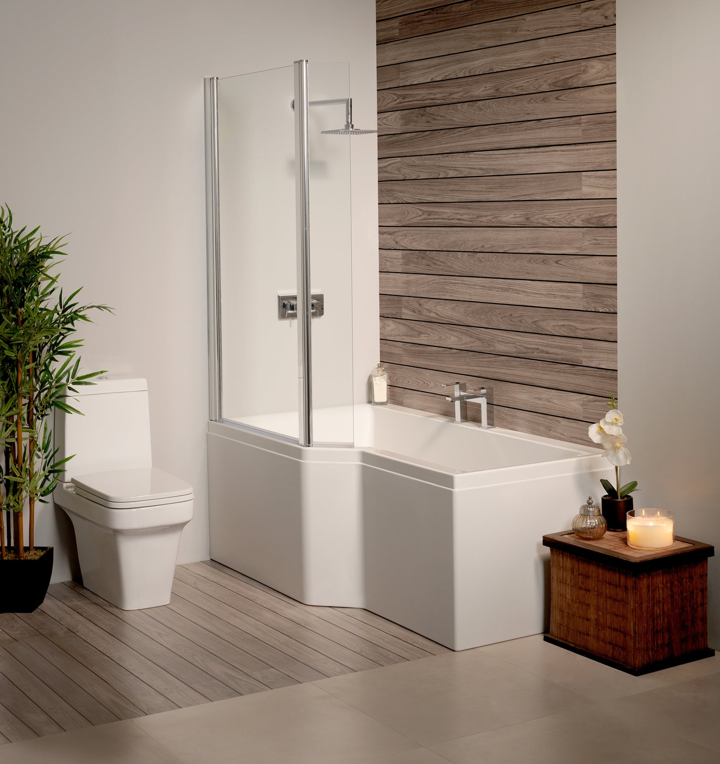 Carron Urban Edge L-Shaped Shower Bath