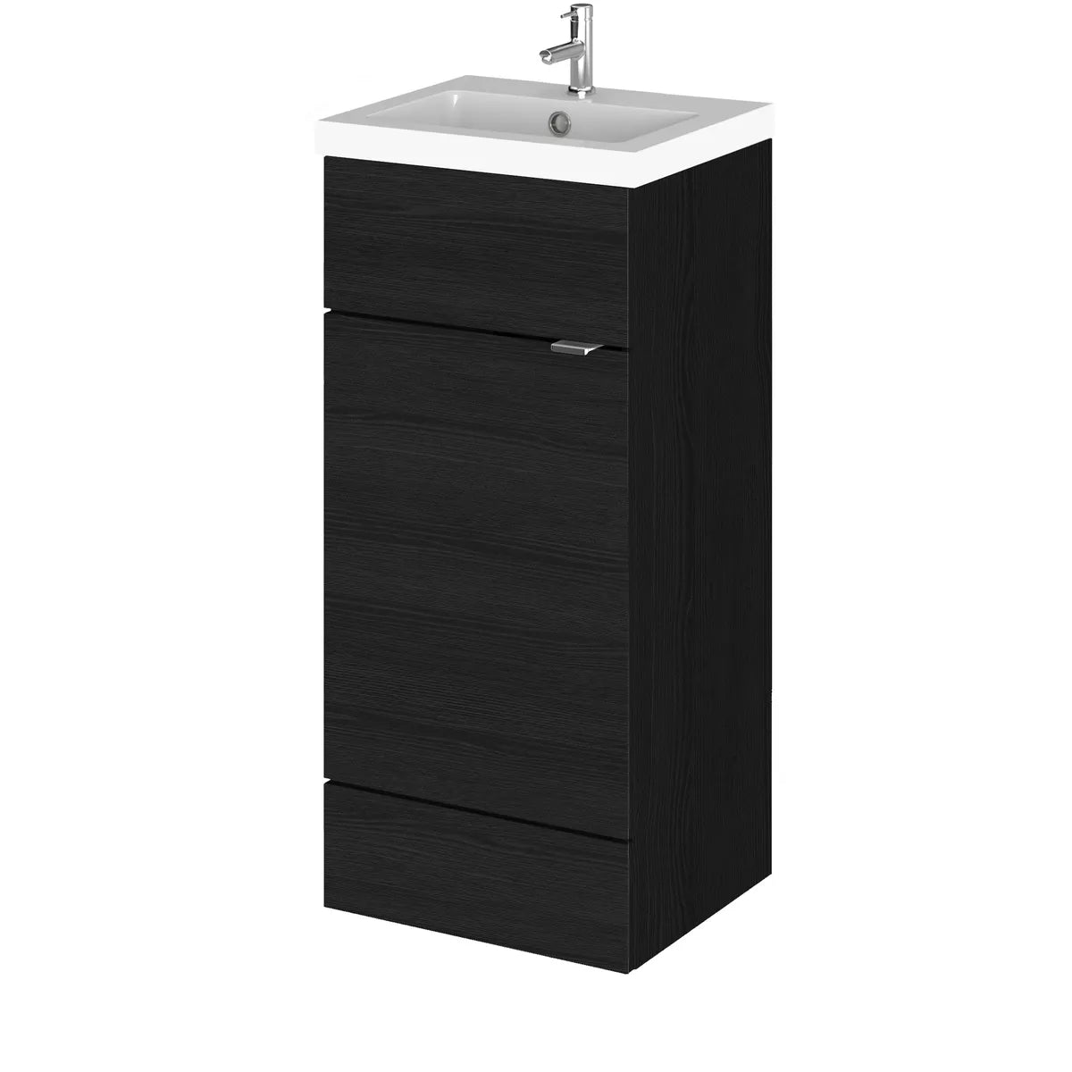 Fusion 400mm 1 Door Floor Standing Vanity Unit & Basin Full Depth